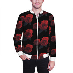 Бомбер мужской Роза, цвет: 3D-белый — фото 2