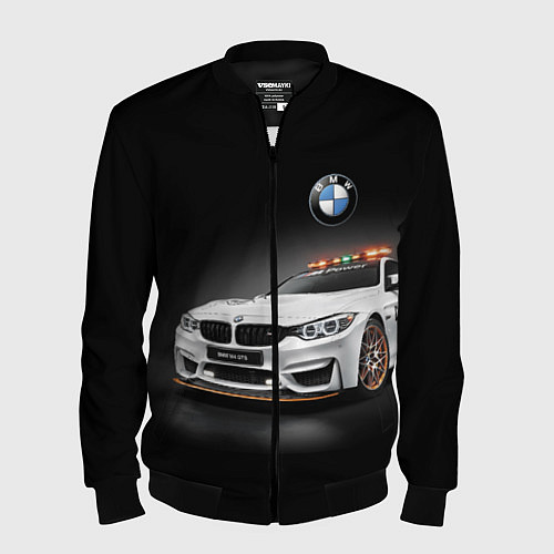 Мужской бомбер Safety car / 3D-Черный – фото 1