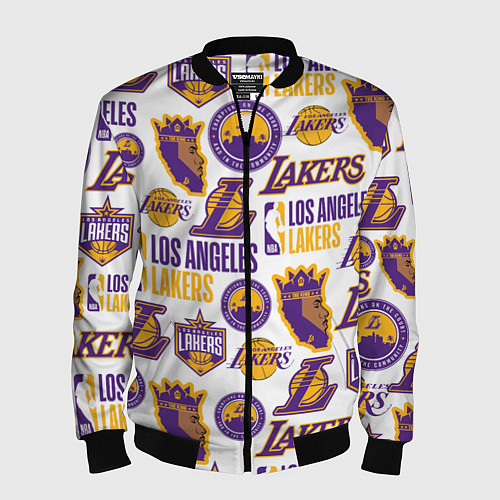 Мужской бомбер LAKERS LOGO / 3D-Черный – фото 1