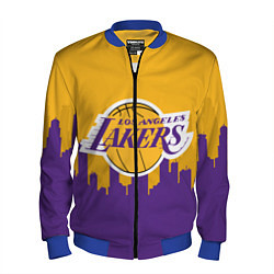 Бомбер мужской LOS ANGELES LAKERS, цвет: 3D-синий