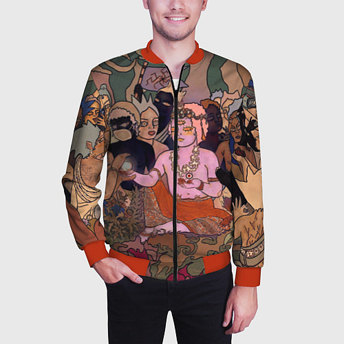 Мужской бомбер BRING ME THE HORIZON ART / 3D-Красный – фото 3