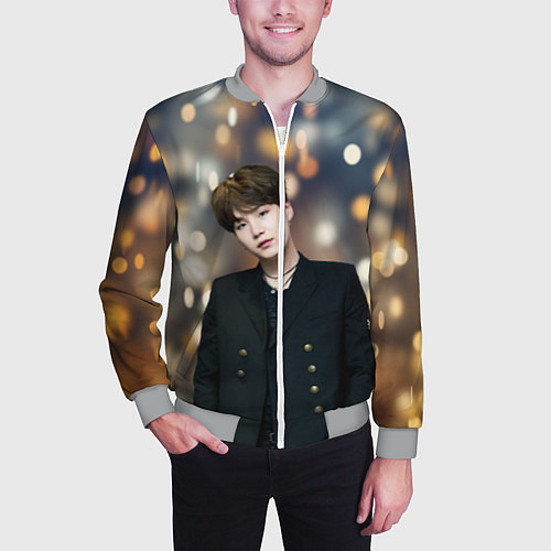 Мужской бомбер MIN YOONGI / 3D-Меланж – фото 3