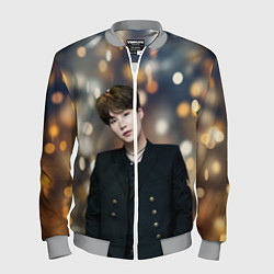 Бомбер мужской MIN YOONGI, цвет: 3D-меланж