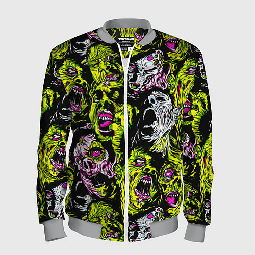 Мужской бомбер ЗОМБИ / 3D-Меланж – фото 1
