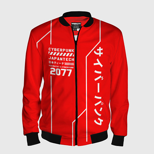 Мужской бомбер CYBERPUNK FASHION / 3D-Черный – фото 1