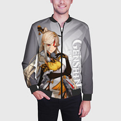 Бомбер мужской GENSHIN IMPACT, НИН ГУАН, цвет: 3D-черный — фото 2