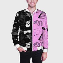 Бомбер мужской Руки, статуи, цвет: 3D-белый — фото 2
