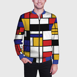 Бомбер мужской Color blocking, цвет: 3D-синий — фото 2