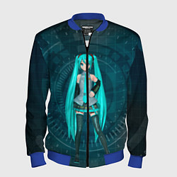 Бомбер мужской Мику Хацуне, цвет: 3D-синий
