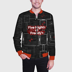 Бомбер мужской Five Nights At Freddy, цвет: 3D-красный — фото 2