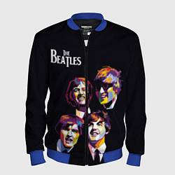 Бомбер мужской The Beatles, цвет: 3D-синий