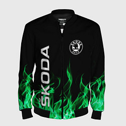 Бомбер мужской SKODA, цвет: 3D-черный