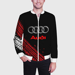 Бомбер мужской AUDI, цвет: 3D-белый — фото 2