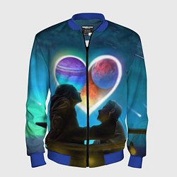 Бомбер мужской Ваня Дмитриенко Венера-Юпитер, цвет: 3D-синий