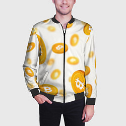 Бомбер мужской BITCOIN КРИПТОВАЛЮТА Z, цвет: 3D-черный — фото 2