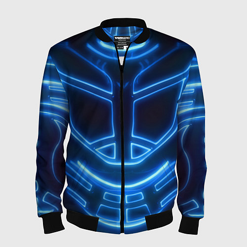 Мужской бомбер Неоновая броня Neon Armor / 3D-Черный – фото 1