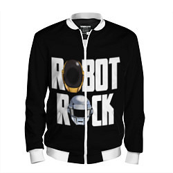 Бомбер мужской Robot Rock, цвет: 3D-белый