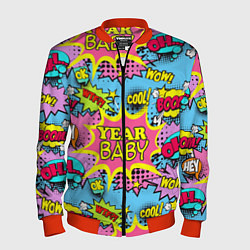 Бомбер мужской Year baby Pop art print, цвет: 3D-красный