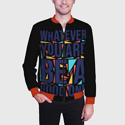 Бомбер мужской Whatever You Are Be A Good One, цвет: 3D-красный — фото 2