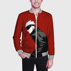 Бомбер мужской Годжо Магическая Битва арт02, цвет: 3D-меланж — фото 2