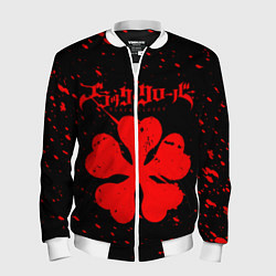 Бомбер мужской ЧЕРНЫЙ КЛЕВЕР АНИМЕ,, цвет: 3D-белый