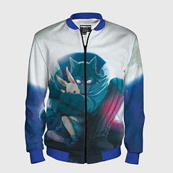 Бомбер мужской Легоси Хару крупный принт, цвет: 3D-синий