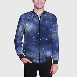 Бомбер мужской Небо в стиле Стимпанк, цвет: 3D-черный — фото 2