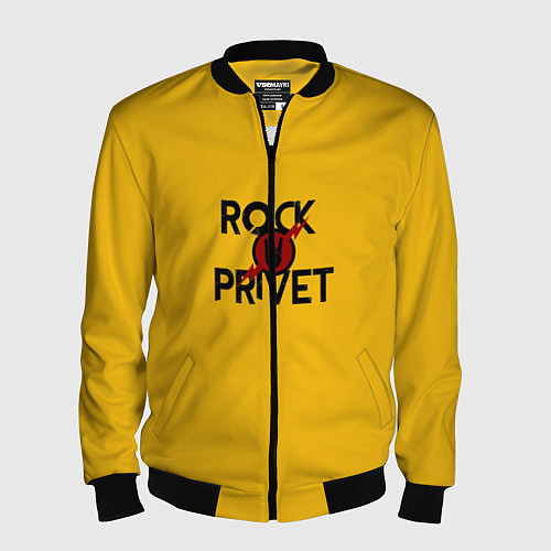 Мужской бомбер Rock privet / 3D-Черный – фото 1