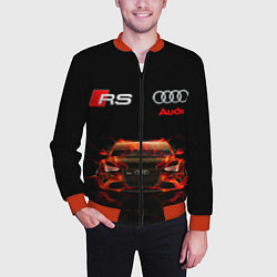 Бомбер мужской AUDI RS 5 FIRE АУДИ РС 5, цвет: 3D-красный — фото 2