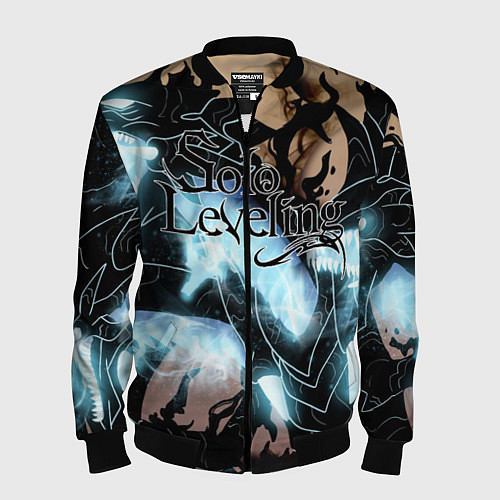 Мужской бомбер Solo leveling / 3D-Черный – фото 1
