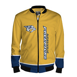 Бомбер мужской Nashville Predators, цвет: 3D-черный