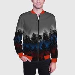 Бомбер мужской Флаг из леса, цвет: 3D-красный — фото 2