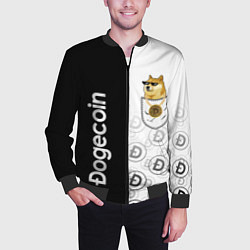 Бомбер мужской DOGECOIN DOGE КАРМАН, цвет: 3D-черный — фото 2