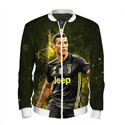 Бомбер мужской Cristiano Ronaldo Juventus, цвет: 3D-белый