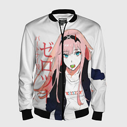 Бомбер мужской Zero Two, Darling in the Franx, цвет: 3D-черный