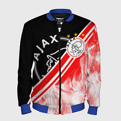 Бомбер мужской FC AJAX AMSTERDAM ФК АЯКС, цвет: 3D-синий