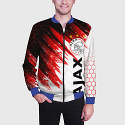 Бомбер мужской FC AJAX AMSTERDAM ФК АЯКС, цвет: 3D-синий — фото 2