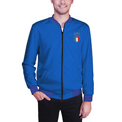 Бомбер мужской Форма сборной Италии, цвет: 3D-синий — фото 2