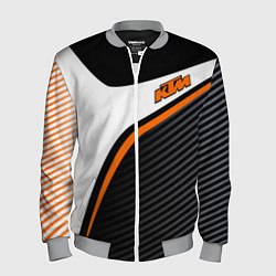 Бомбер мужской KTM MOTORCYCLES КТМ МОТОЦИКЛ, цвет: 3D-меланж