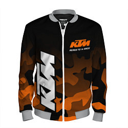 Бомбер мужской KTM MOTORCYCLES КТМ МОТОЦИКЛ, цвет: 3D-меланж