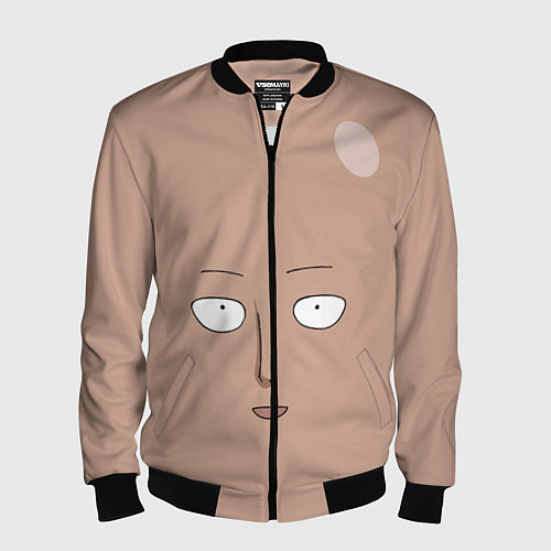 Мужской бомбер Сайтама One-Punch Man / 3D-Черный – фото 1