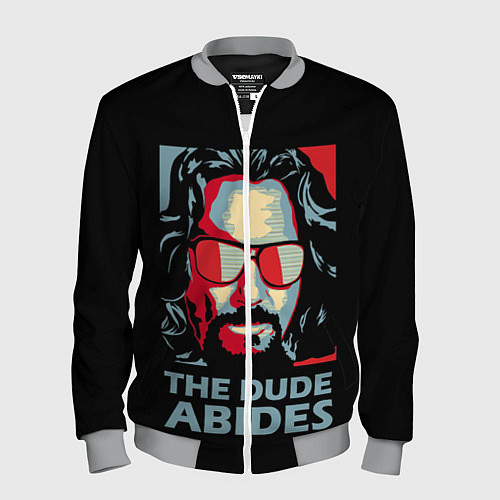 Мужской бомбер The Dude Abides Лебовски / 3D-Меланж – фото 1