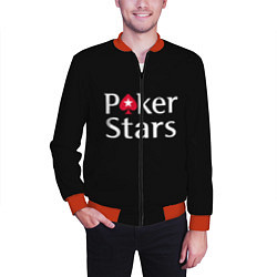 Бомбер мужской Poker Stars, цвет: 3D-красный — фото 2