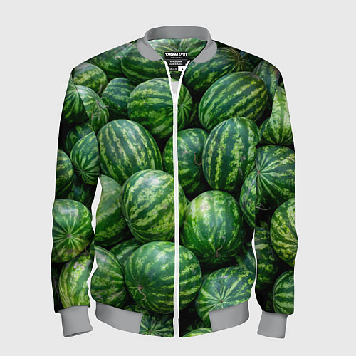 Мужской бомбер Арбузы / 3D-Меланж – фото 1
