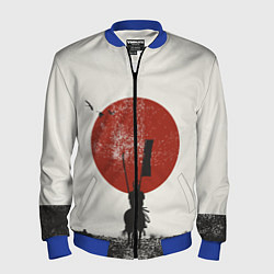 Бомбер мужской Самурай на коне, цвет: 3D-синий