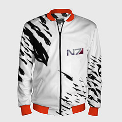 Бомбер мужской MASS EFFECT ПОСЛЕДНИЙ БОЙ БЕЛ, цвет: 3D-красный