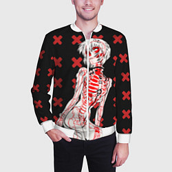 Бомбер мужской Ева 00 Аянами Рей в X Ray, цвет: 3D-белый — фото 2