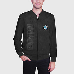 Бомбер мужской BMW LOGO AND INSCRIPTION, цвет: 3D-черный — фото 2