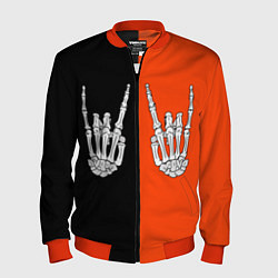 Бомбер мужской Ладошки скелета, цвет: 3D-красный