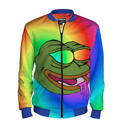 Бомбер мужской Pepe rainbow, цвет: 3D-синий